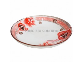 7^CERAMICS RICE PLATE(LANTERN)CNY(11074)